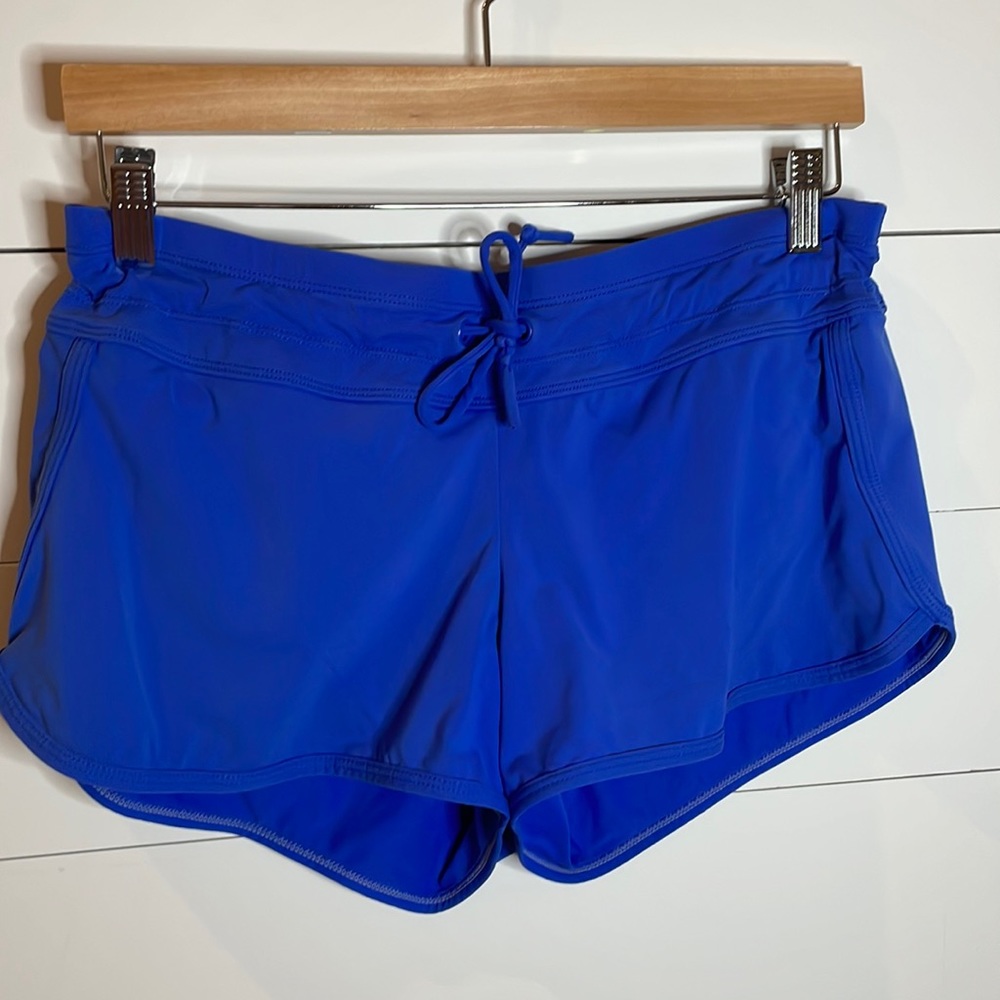 Athleta Swim Short Blue Size Medium Drawstring Lined